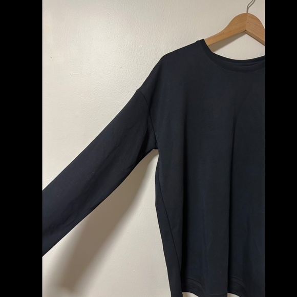 Up! Tencel Black Long Sleeve Crew Neck Shirt Women’s Large - Picture 2 of 6